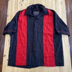 NXT Bowling - Short Sleeve Button Up Shirt - Vintage Rockabilly - Men's M Rayon
